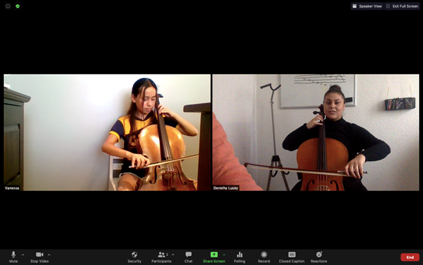 Teaching cello